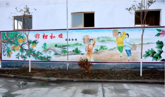 会东乡镇文化墙 乡风文明焕发新活力