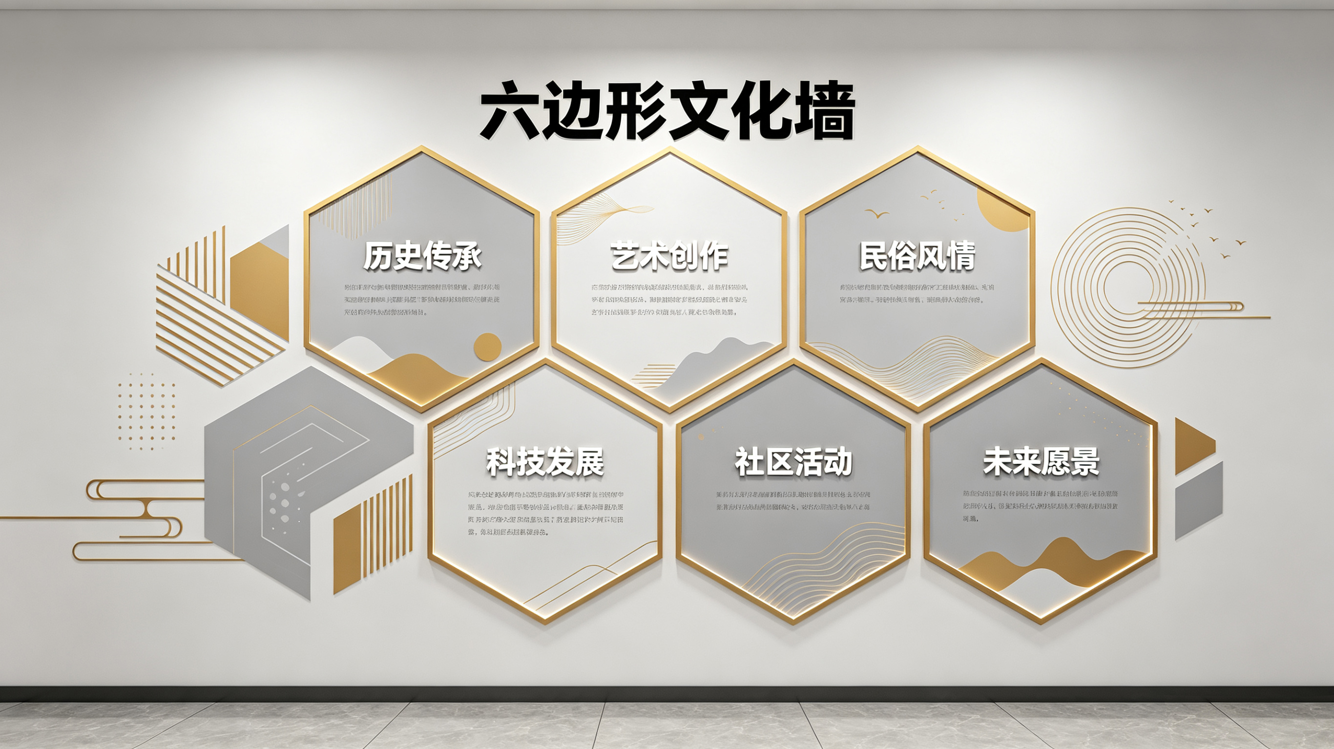 会东企业文化墙 | 六边形信息美学